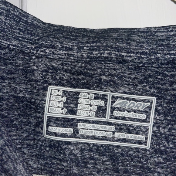 New Balance blue NB Dry Mens shirt Sz S - Picture 2 of 3